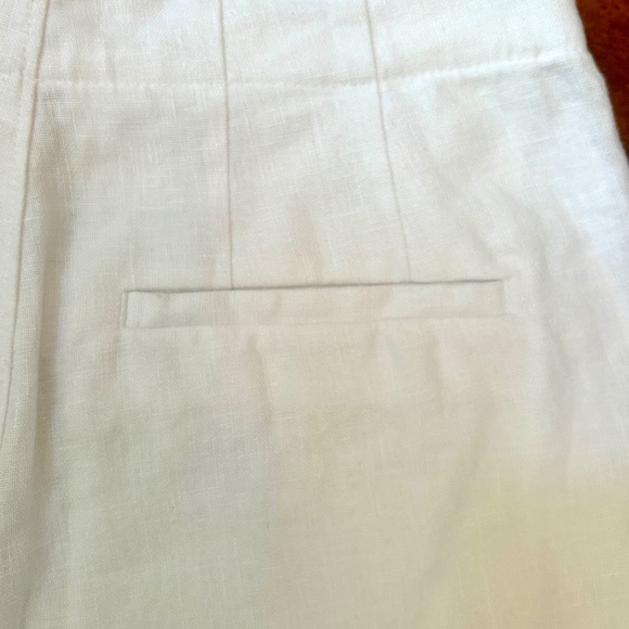 NWT Madewell 100% Linen White Shorts Size 00 - Picture 4 of 6